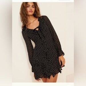 Hill House The Bridget Dress Polka Dot Black large $248